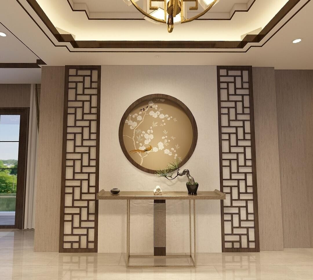 中式护墙板效果图解析及设计灵感