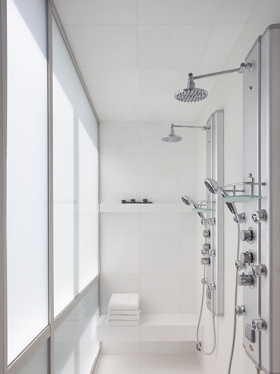 纯白现代家居淋浴房设计