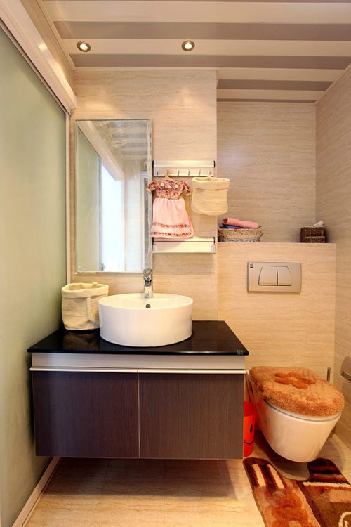 现代简约风浴室洗手台设计