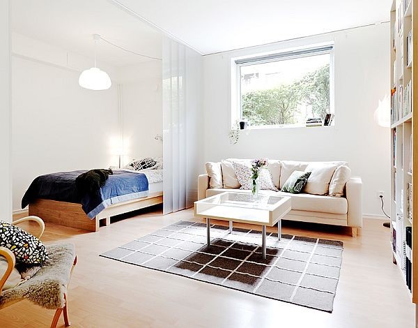 简洁北欧小户型 客厅卧室隔断设计
