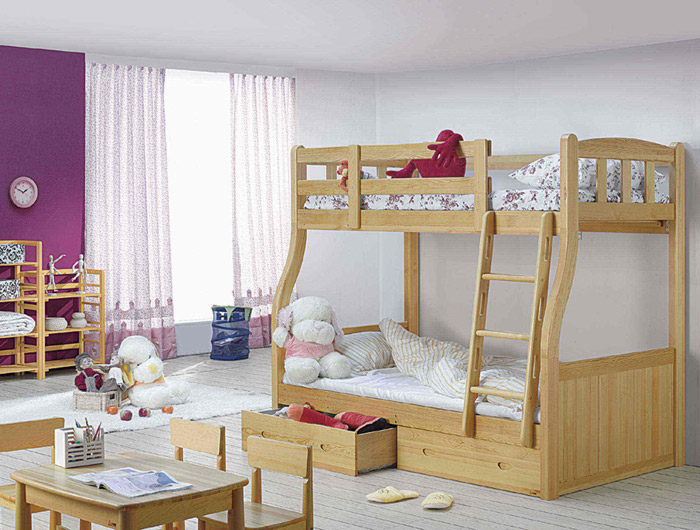 自然舒适宜家风 儿童房上下床效果图