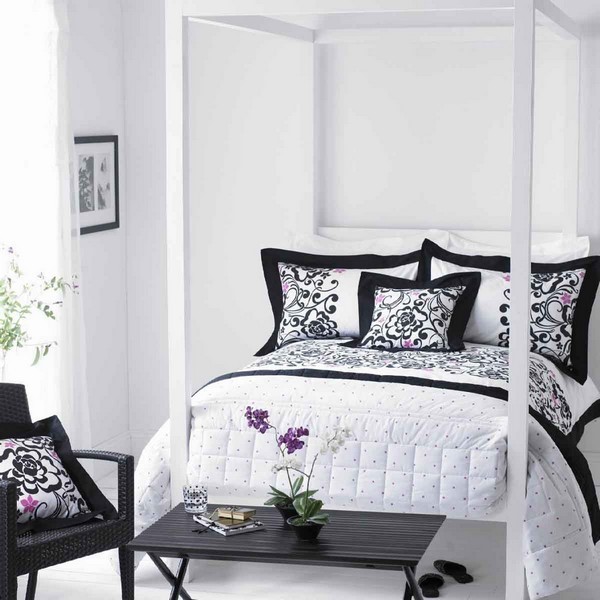 黑白现代简约卧室家装欣赏