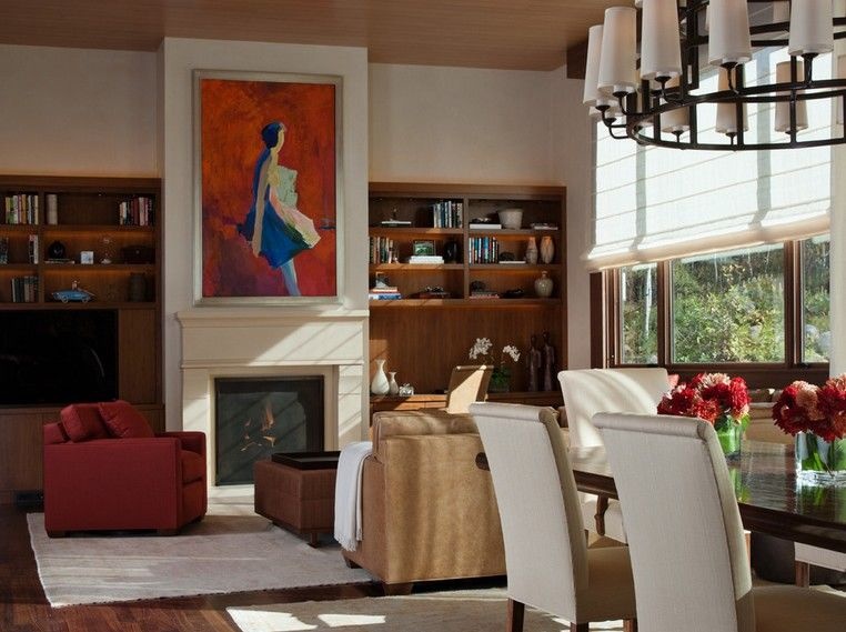 艺术典雅美式客厅 壁炉背景墙欣赏