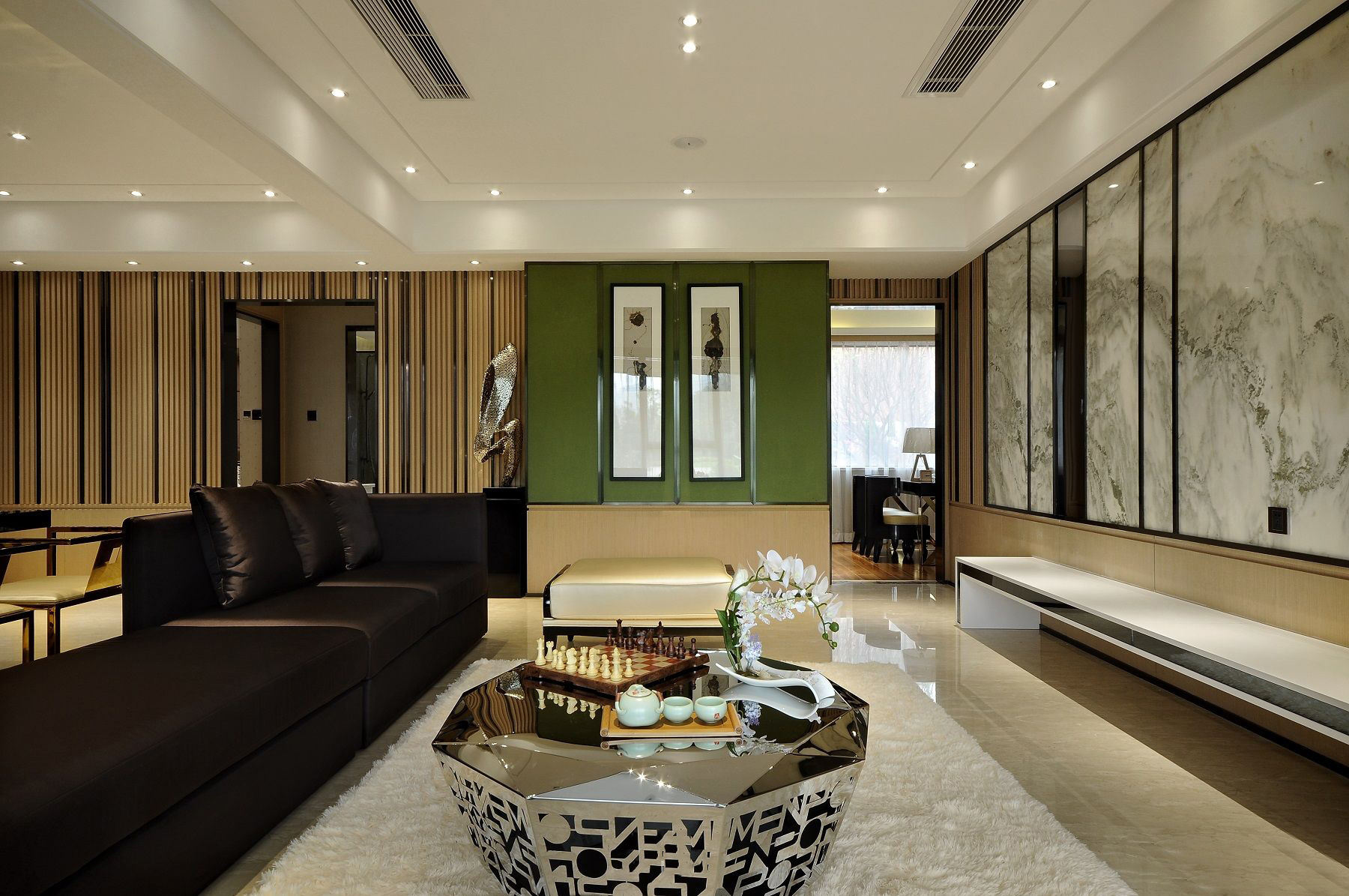 新中式风格家居室内隔断设计