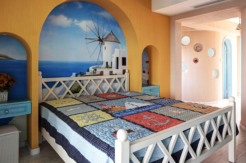 地中海风格 卧室床头背景墙设计
