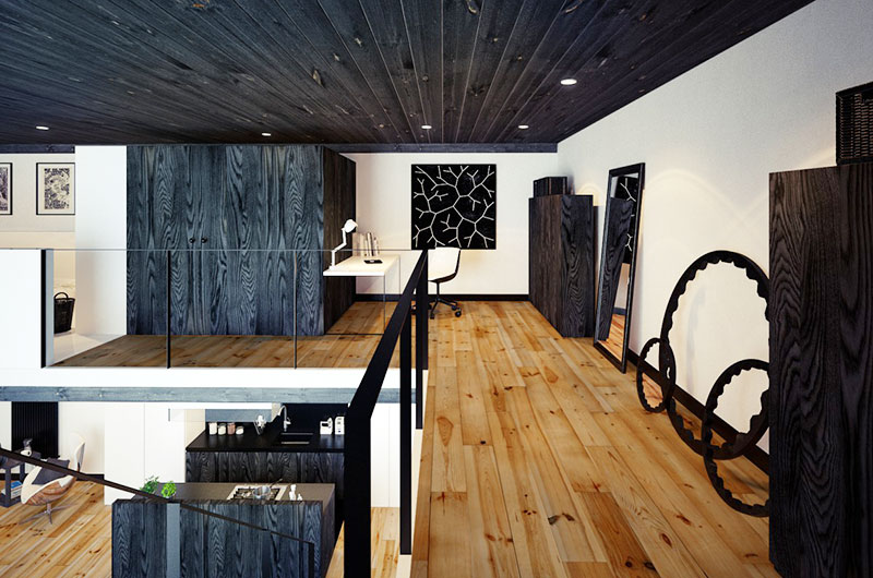 休闲美式loft木质地板装饰欣赏