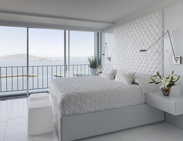 白色现代家装卧室案例图