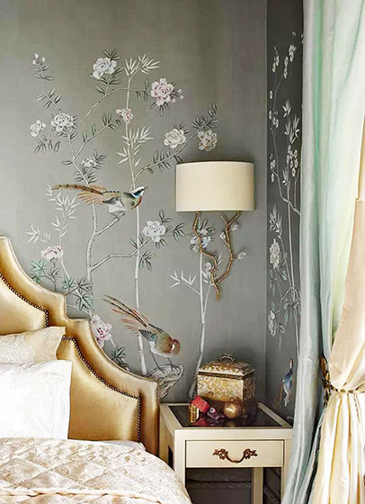 家居花卉手绘墙设计 让大自然融入生活