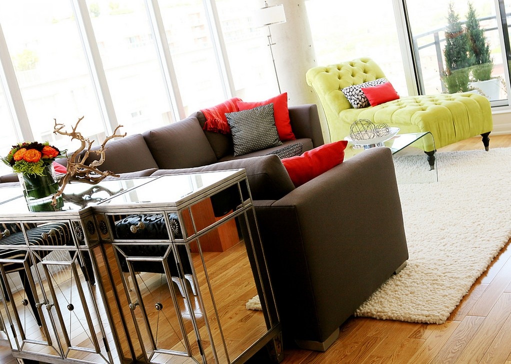乡村美式客厅 咖色系沙发效果图