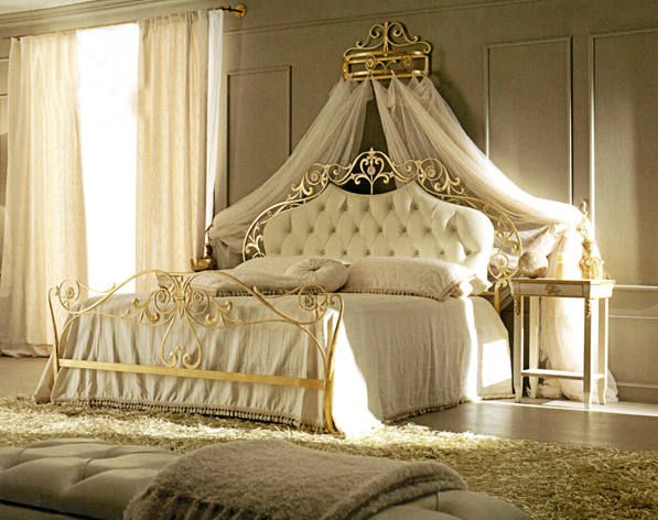 浪漫法式新古典 卧室软包床效果图