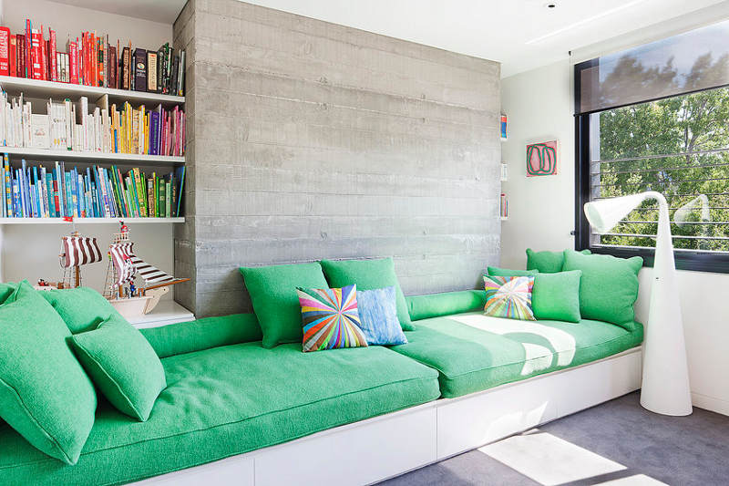 绿色客厅沙发设计 彰显活力家居