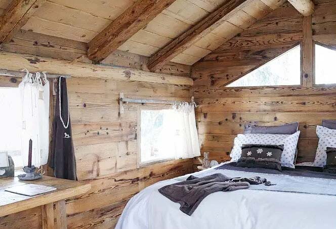 森系北欧风 原木卧室布置摆放图