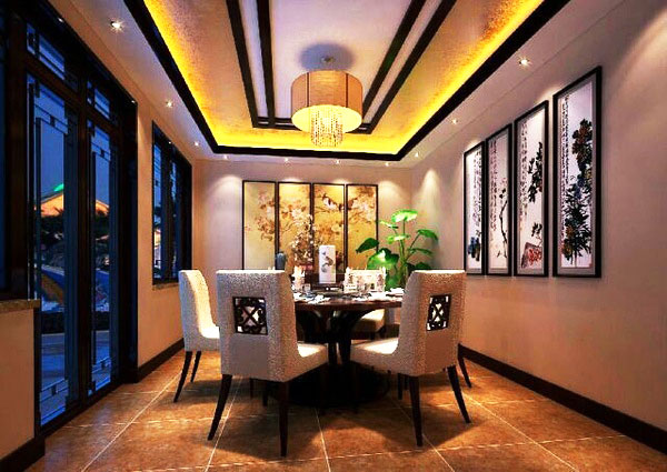 5款豪华古典中式餐厅背景墙图片