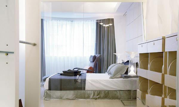 优雅极简主义卧室装饰设计图