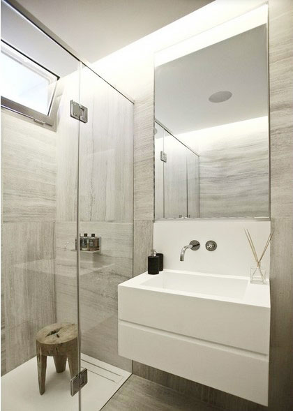 纯净现代简约风卫生间 玻璃淋浴房隔断设计