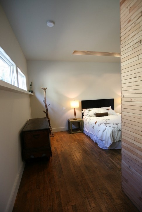森系美式卧室 原木地板效果图