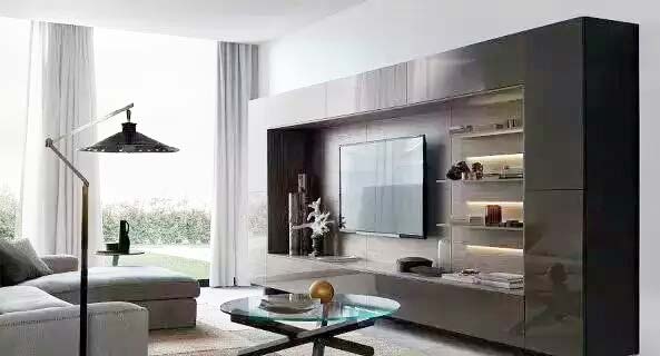 休闲现代风客厅 收纳电视背景墙设计