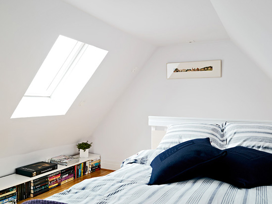 纯净简洁北欧风 阁楼卧室装饰设计图