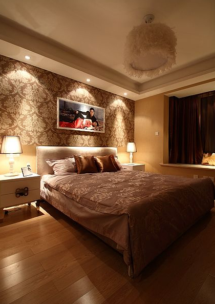 奢华棕欧式新古典卧室实景图