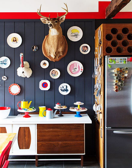 创意北欧风厨房 艺术盘子装饰效果图