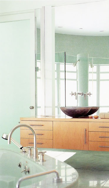 清新美式宜家风 原木浴室柜设计图