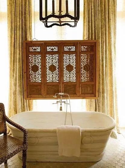 浪漫摩洛哥风情卫浴间屏风隔断设计