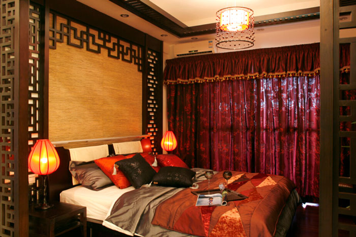 中式卧室背景墙设计 端庄含蓄中国风