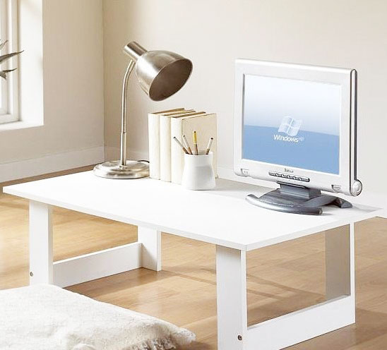 纯净简洁北欧风白色书桌效果图