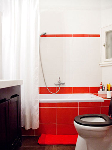 布帘淋浴房隔断设计 打造小清新卫生间