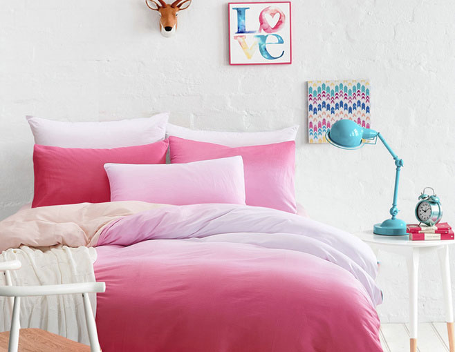2017渐变色床品设计 给卧室增添浪漫气息