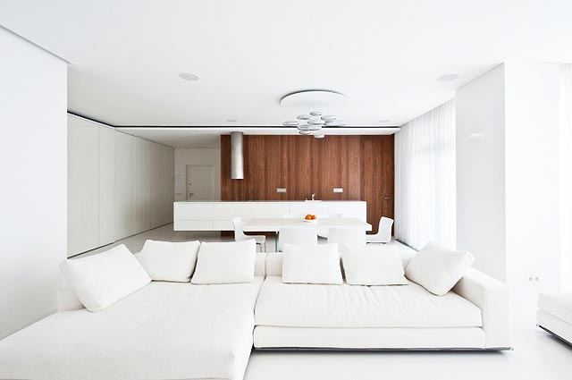 纯净简洁现代风客厅 白色沙发效果图