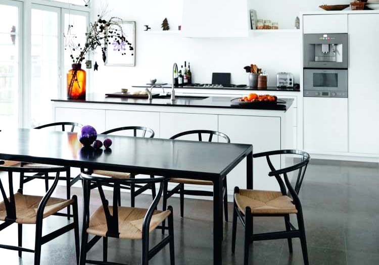 黑白调北欧风格 开放式厨餐厅设计