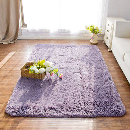浪漫北欧风 紫色短绒地毯设计图