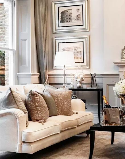 优雅怀旧简欧风格客厅沙发设计