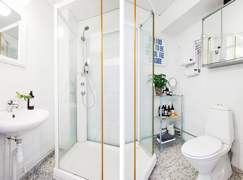 纯白简洁北欧风淋浴房设计图