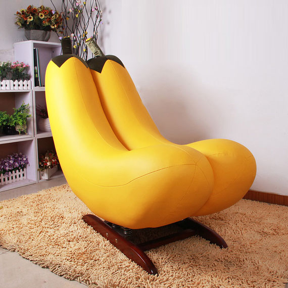 时尚亮色现代风 香蕉摇椅沙发设计